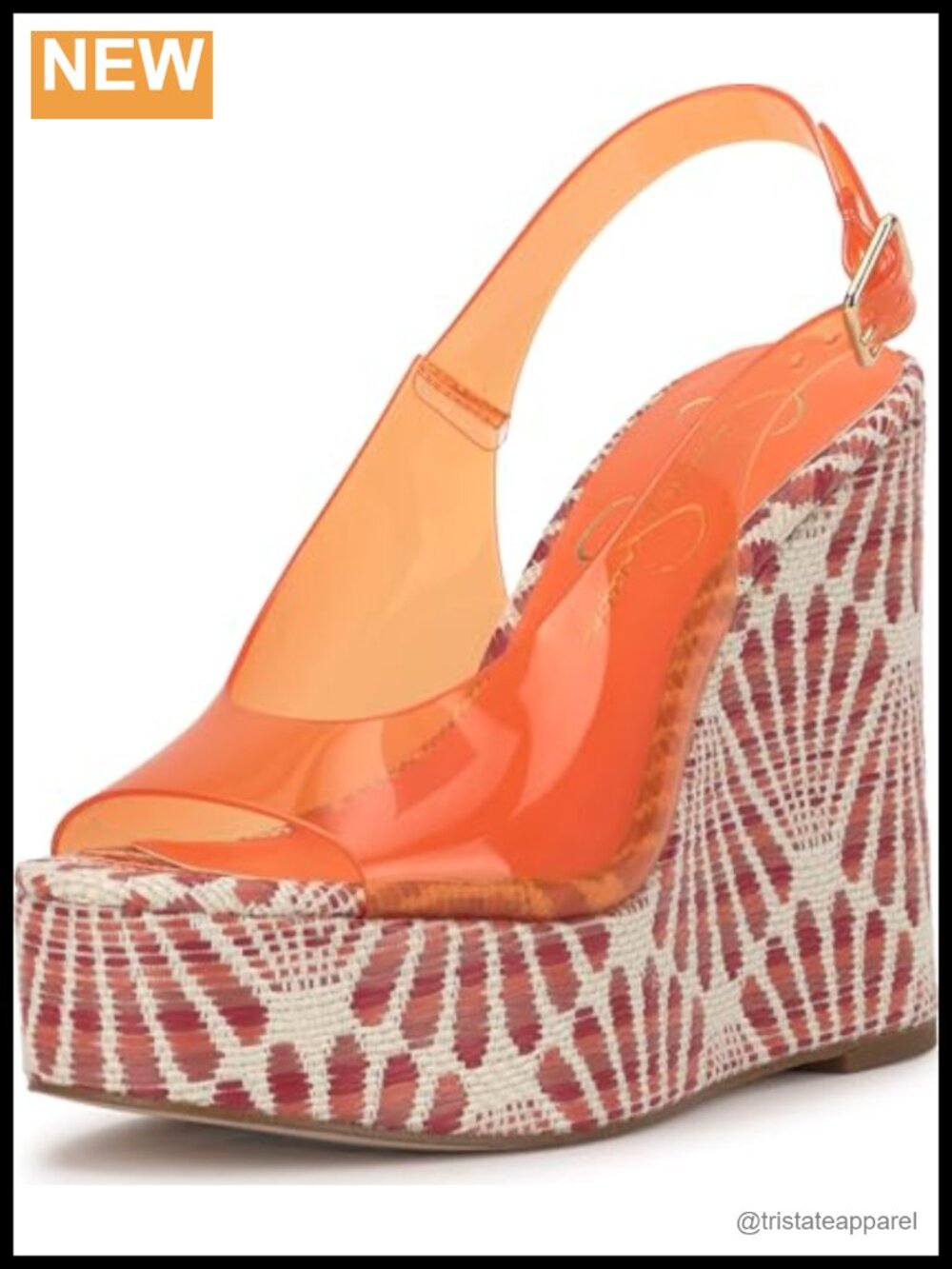 Women's Wedge Sandals Peep Toe Slingback Buckle Closure Rubber Sole